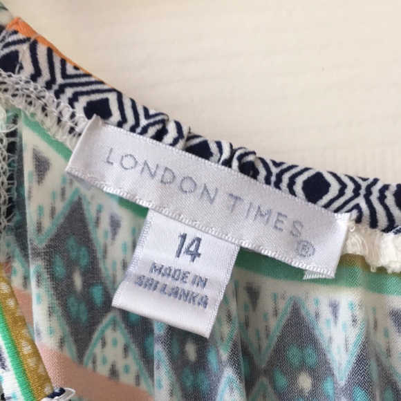 Multi-color Maxi dress with small keyhole in front - Picture 5 of 9